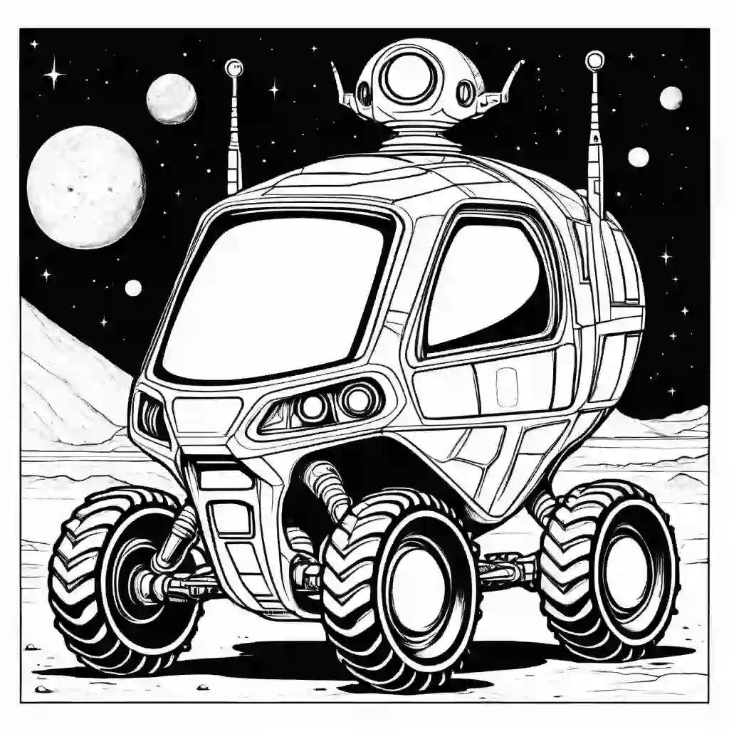 Alien Moon Buggy coloring pages